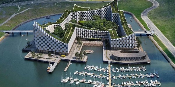 BIG新作 | 丹麦“生态岛”，1000米绿色走廊打造屋顶花园